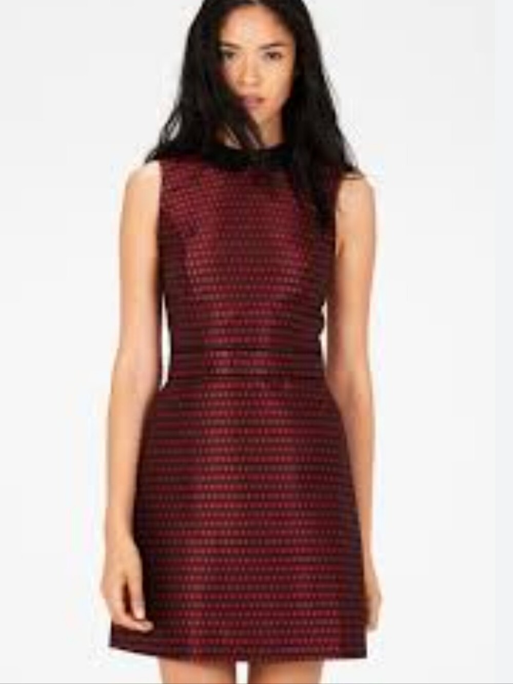 NWT Warehouse Burgundy Textured Mini Dress